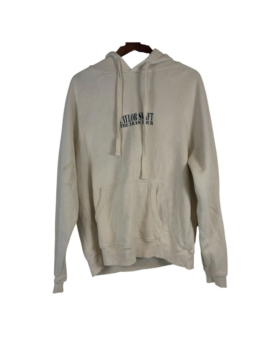 Taylor Swift Eras Tour Hoodie Sweatshirt Womens Size XS Beige Double Sided